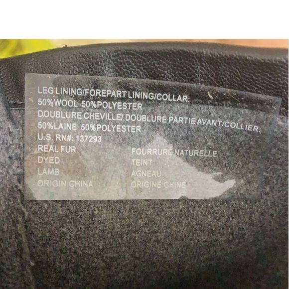 Clarks | Black Suede & Gray Wool Merrian Noble Lace Up Side Zio Riding Boot 7.5 - Picture 6 of 9